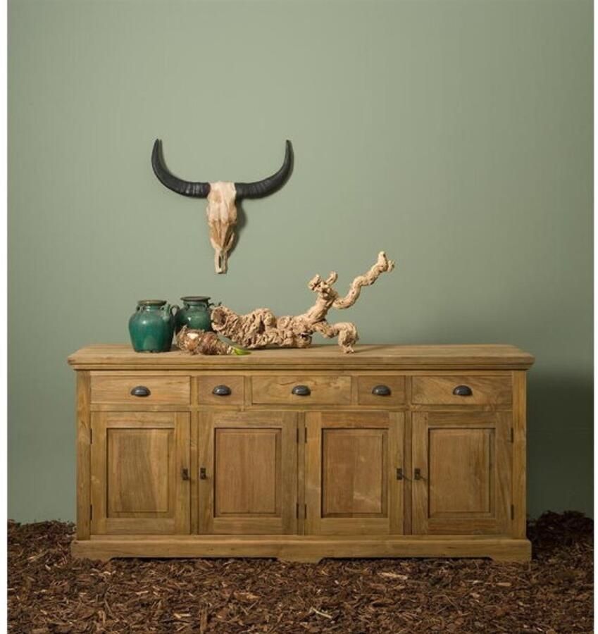 Tower Living Bologna Dressoir teakhout 200x50x90 cm Naturel - Foto 2