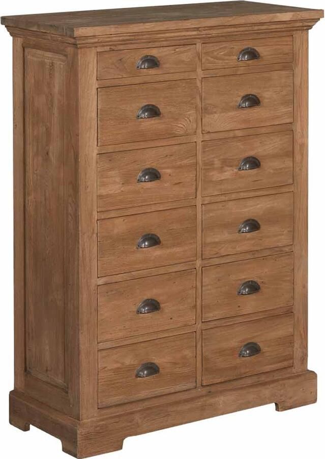 Tower Living Ladenkast Bologna met 12 laden Teak