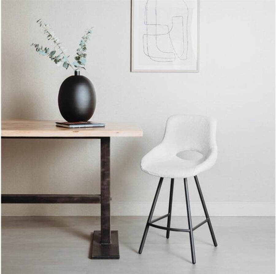 Tower Living Campo Barstoel fabric Teddy MJ81 White