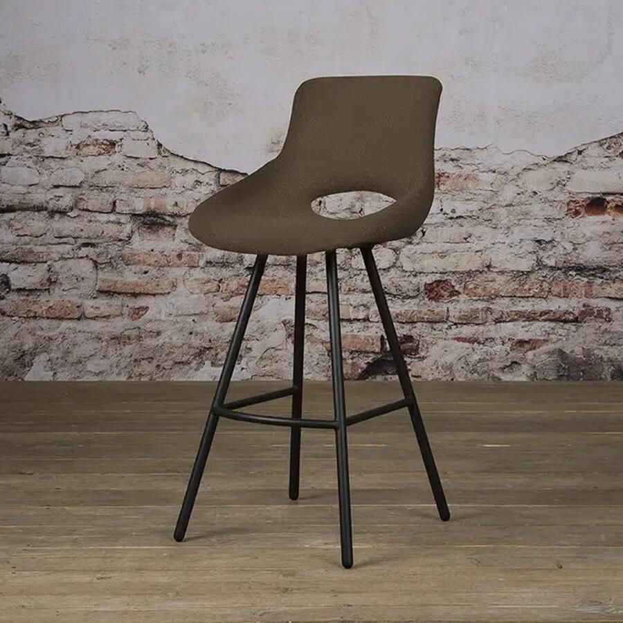 Tower Living Campo Barstoel fabric Teddy MJ87 Dark brown