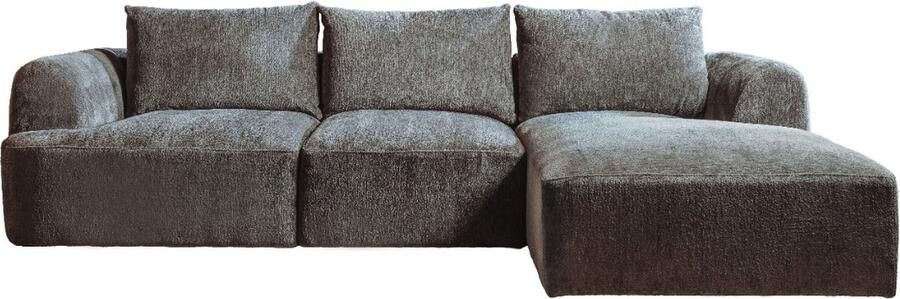 Tower Living canterbury 2 5-al + chaise r mona 464 cement grey