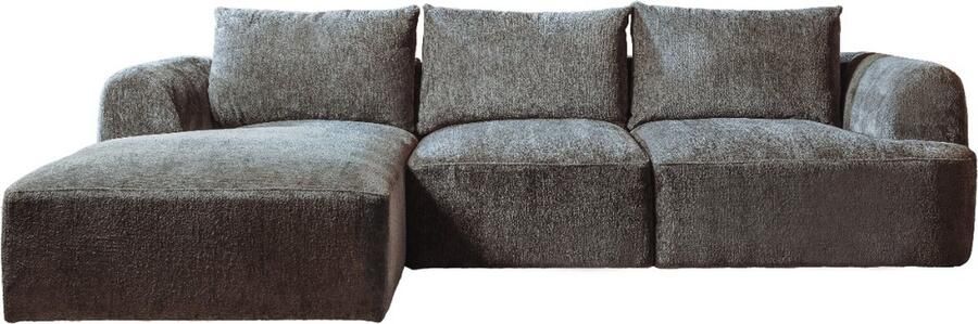 Tower Living canterbury 2 5-ar + chaise l mona 464 cement grey