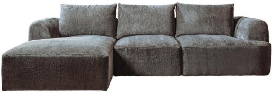 Tower Living Canterbury 2 5-AR + Chaise L Mona 464 Cement Grey