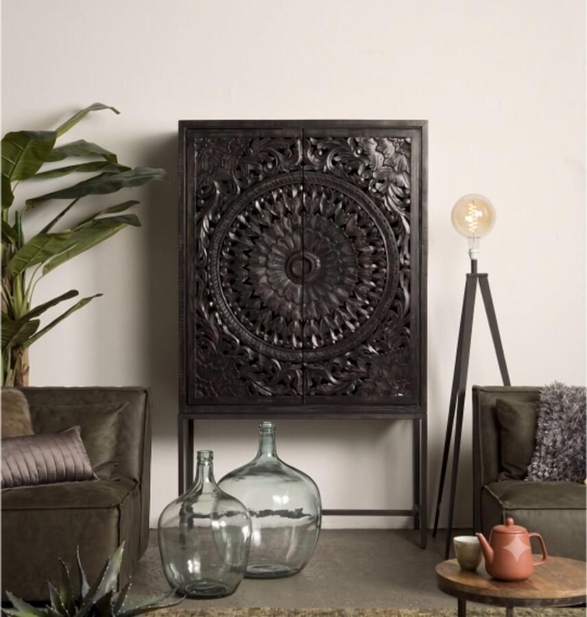 Tower Living Casina opbergkast 110 cm zwart - Foto 2