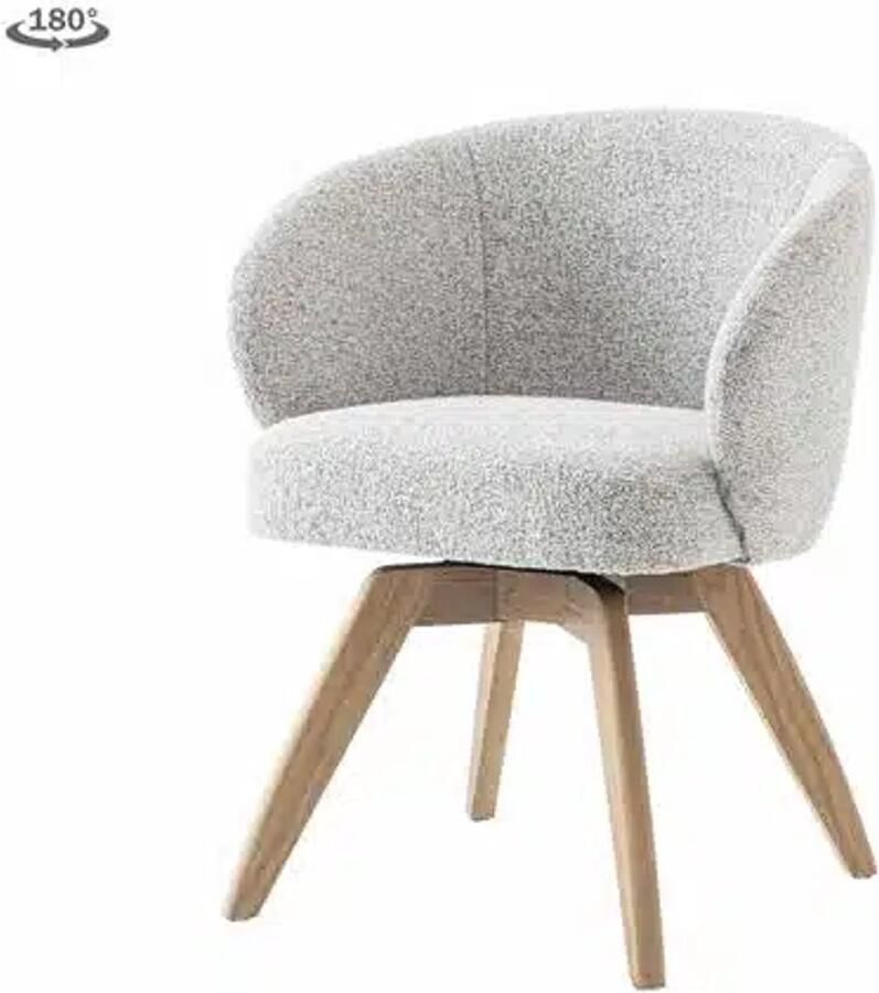 Tower Living Brescia Armstoel fabric Puente 09 light grey (draaibaar) - Foto 2