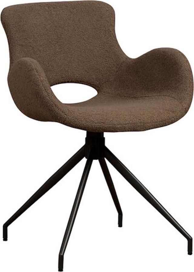 Tower Living eetkamerstoel Campo draaibaar met arm donkerbruin