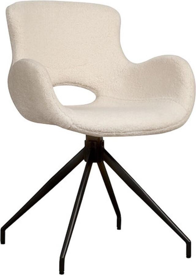 Tower Living eetkamerstoel Campo draaibaar met arm wit