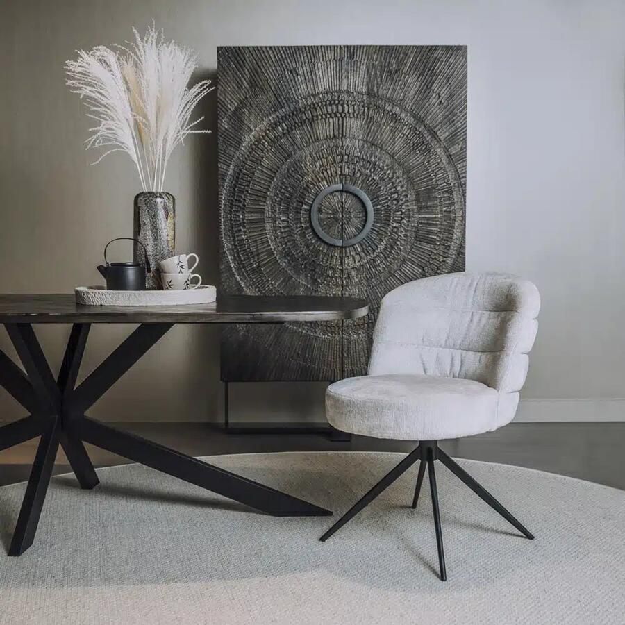 Tower Living eetkamerstoel Carro draaibaar wit