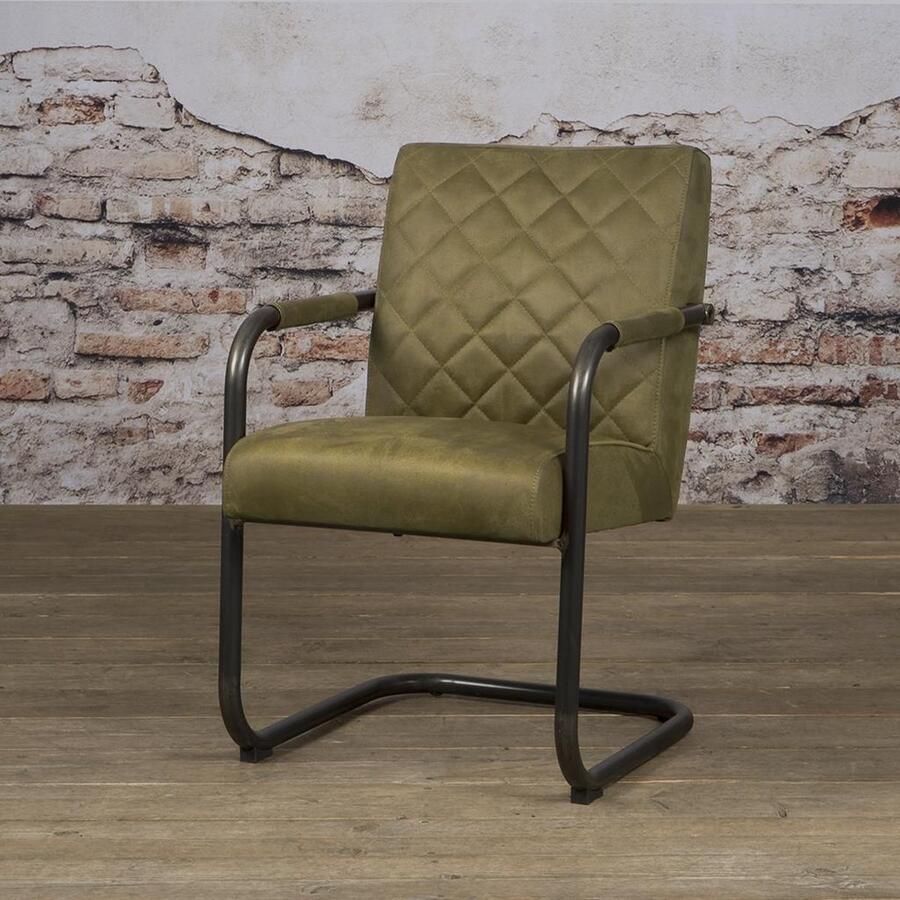 Tower Living Eetkamerstoel Civo Groen Stof