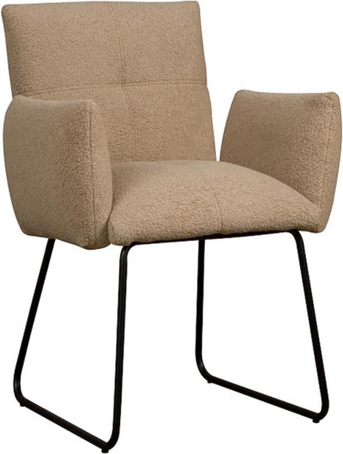 Tower Living eetkamerstoel Dante met arm lichtbruin