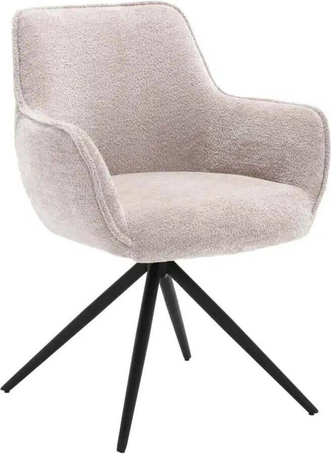 Tower Living eetkamerstoel Fondo draaibaar met arm Sand