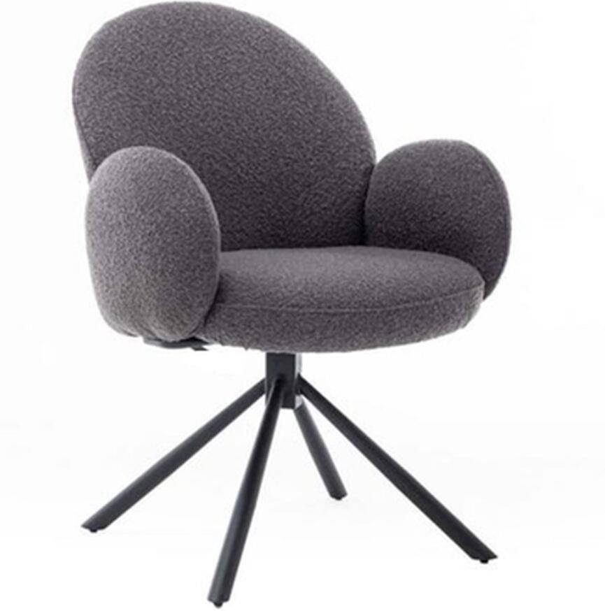 Tower Living eetkamerstoel Imola draaibaar met arm antraciet