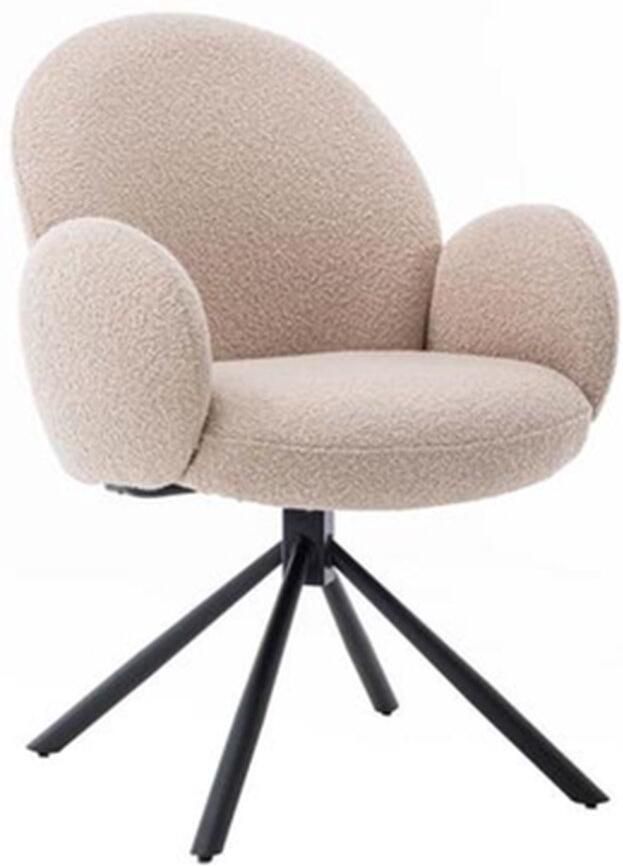 Tower Living eetkamerstoel Imola draaibaar met arm beige