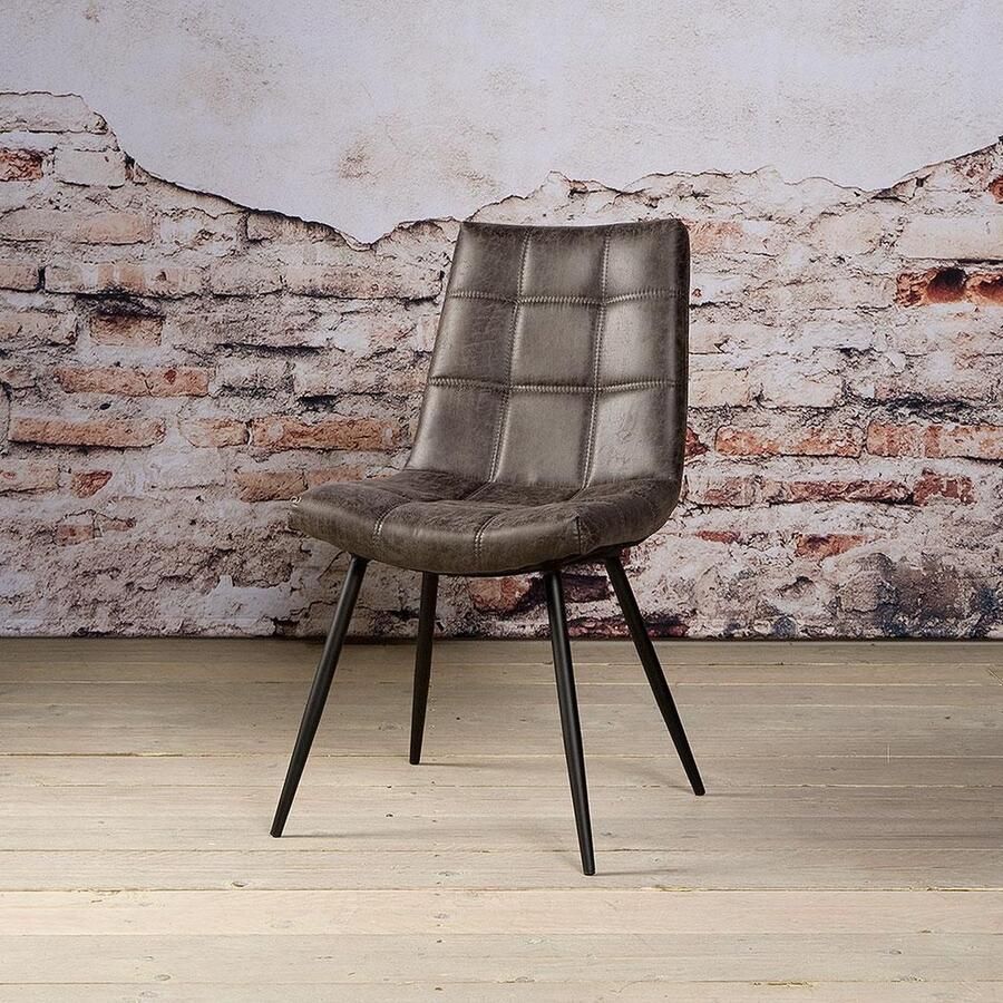 Tower Living Eetkamerstoel Navarra Antraciet Stof