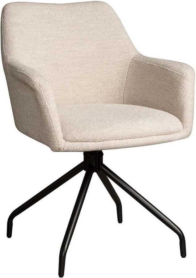 Tower Living eetkamerstoel Ortana draaibaar met arm naturel