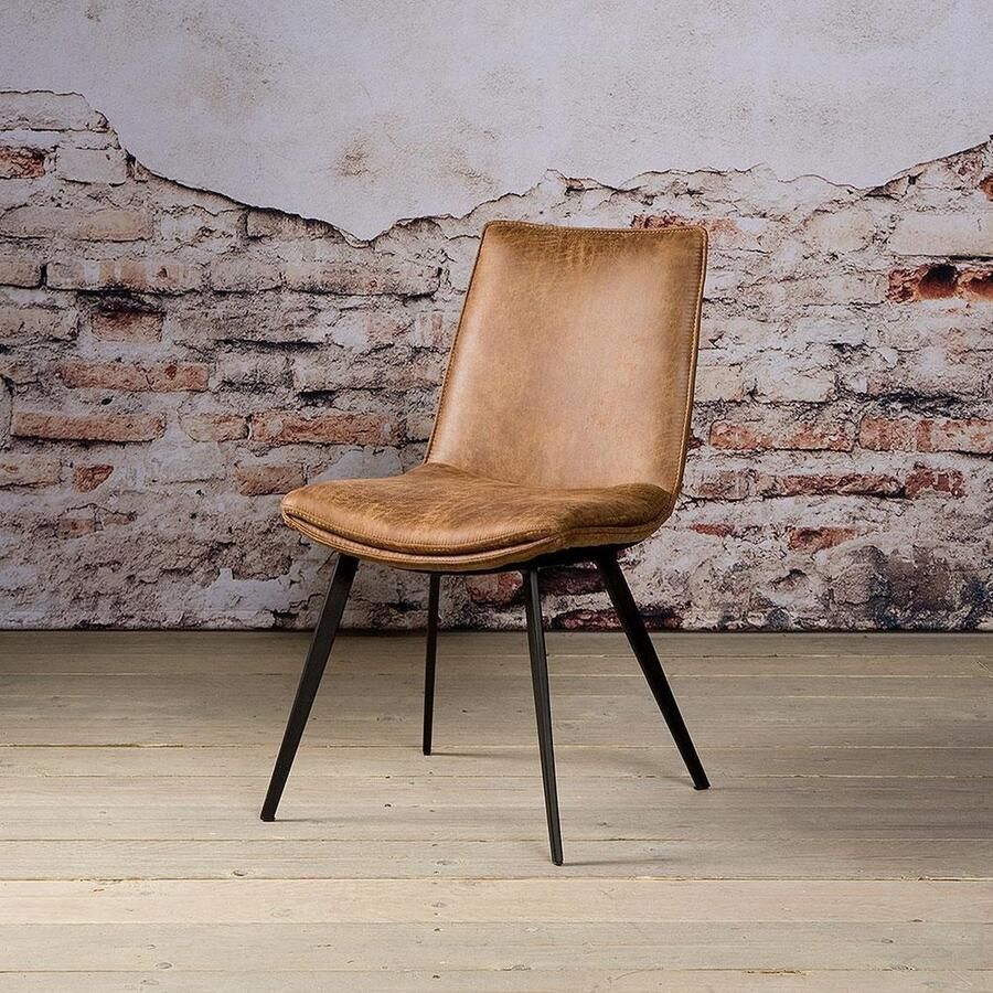 Tower Living Eetkamerstoel Pamplona Cognac Stof