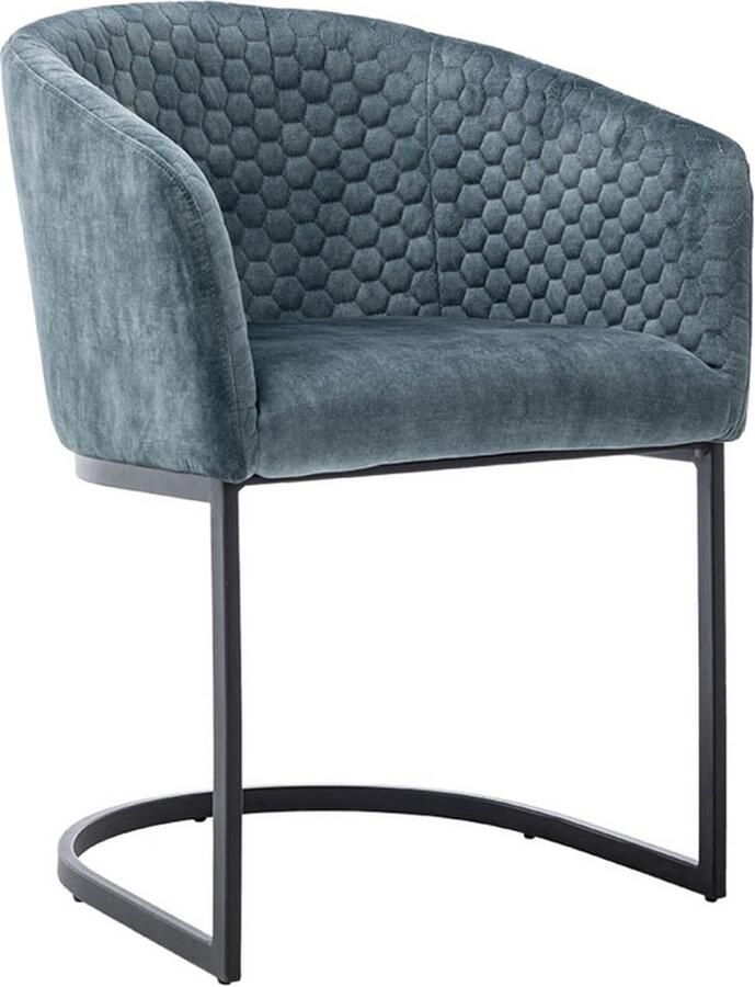 Tower Living eetkamerstoel Pellaro met arm blauw