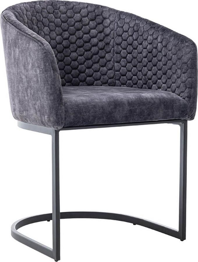 Tower Living eetkamerstoel Pellaro met arm grijs