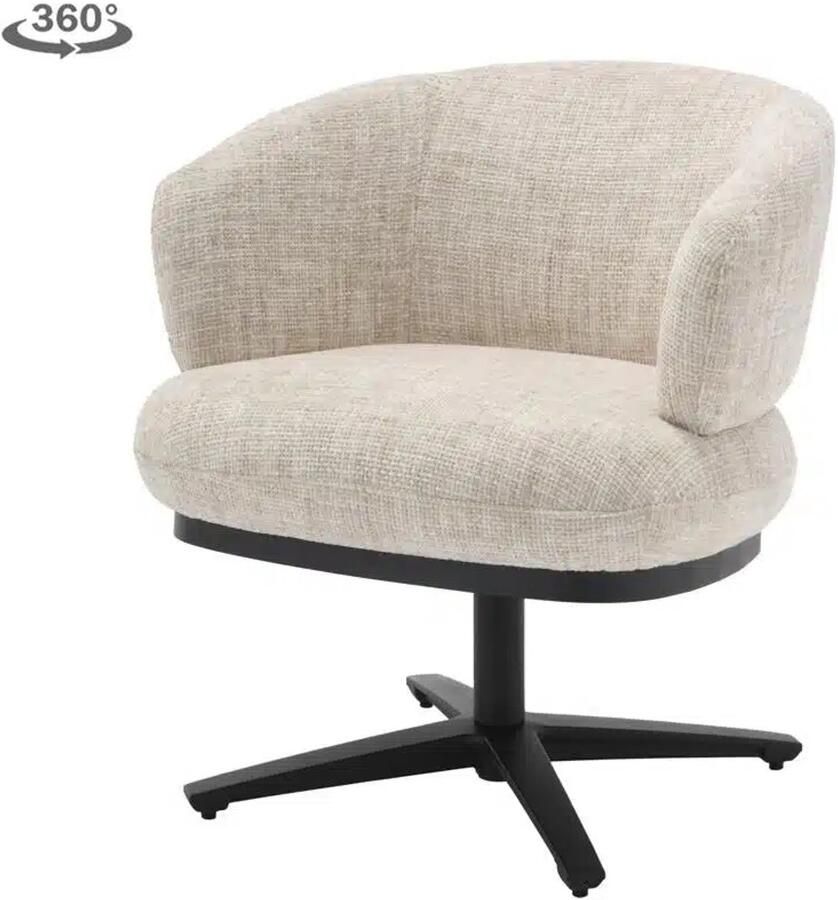 Tower Living eetkamerstoel Perca draaibaar met arm creme