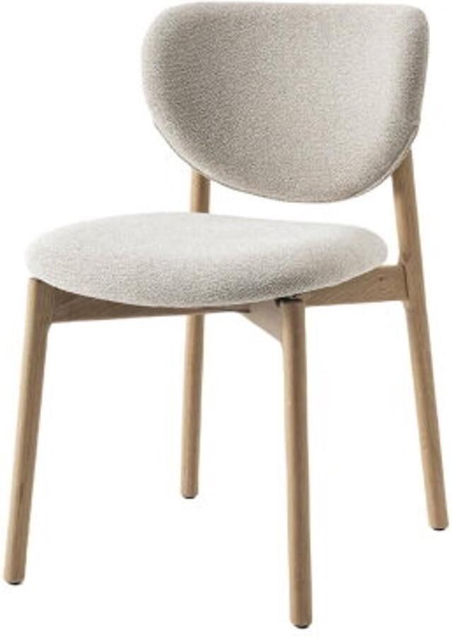 Tower Living Eetkamerstoel Pimonte eiken stof Sahara 152 beige