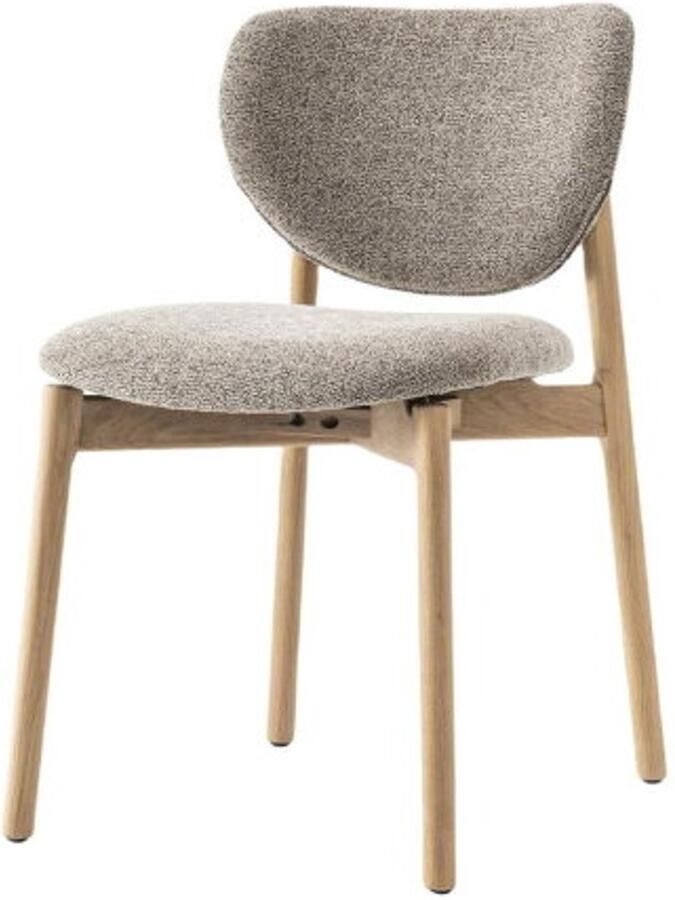 Tower Living Eetkamerstoel Pimonte eiken stof Sahara 400 espresso