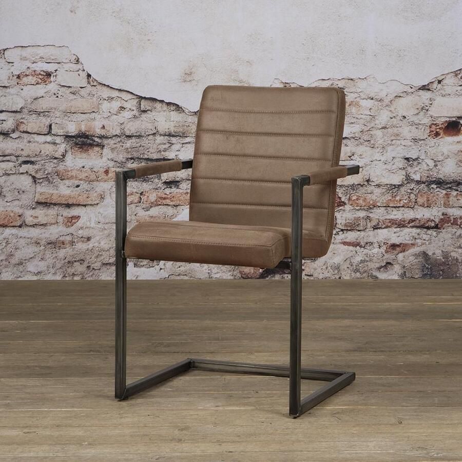 Tower Living Eetkamerstoel Rocca Bruin Stof