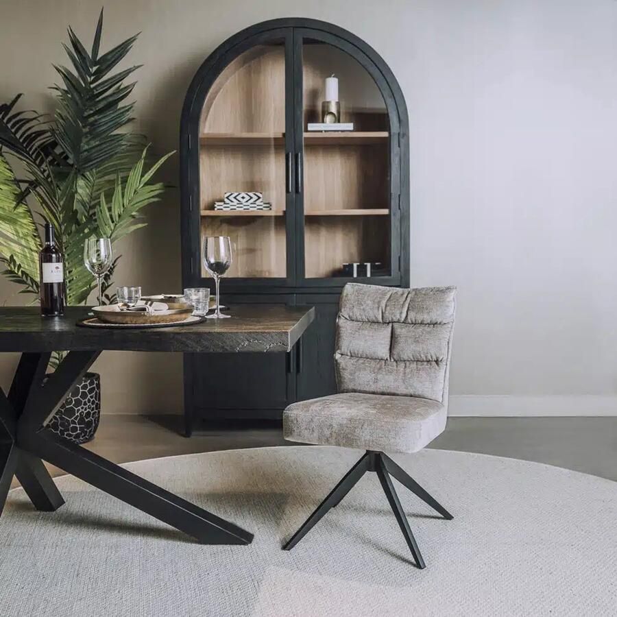 Tower Living eetkamerstoel Rosora draaibaar beige