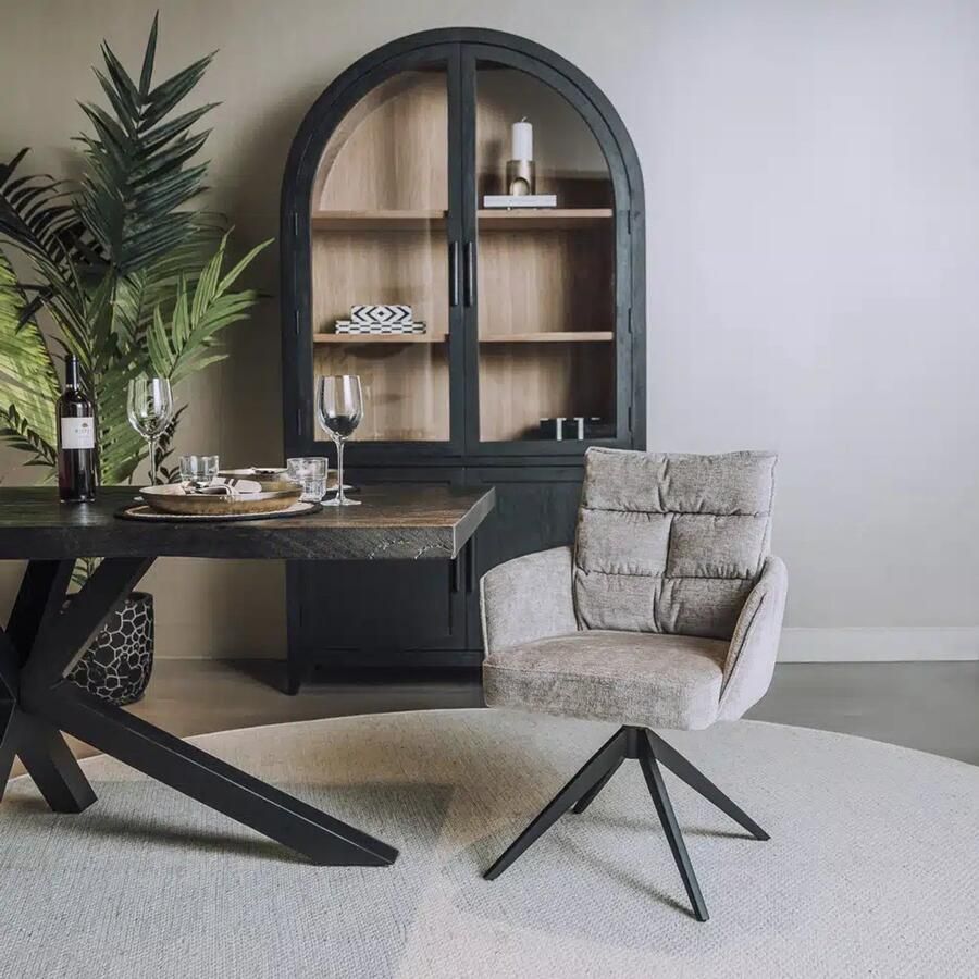 Tower Living eetkamerstoel Rosora met arm beige