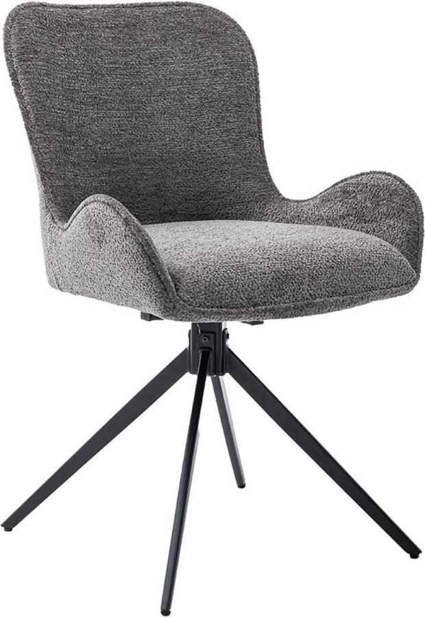 Tower Living eetkamerstoel Sora draaibaar grijs