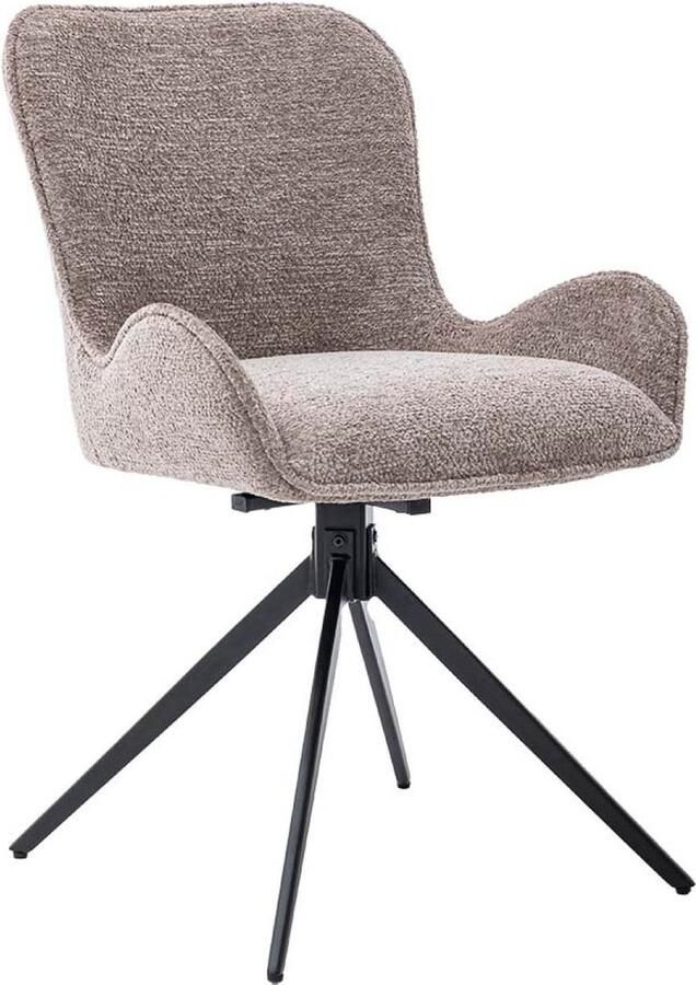 Tower Living eetkamerstoel Sora draaibaar taupe
