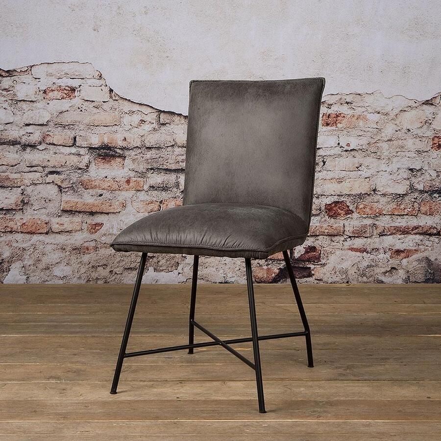 Tower Living Eetkamerstoel Trofa Grijs Stof