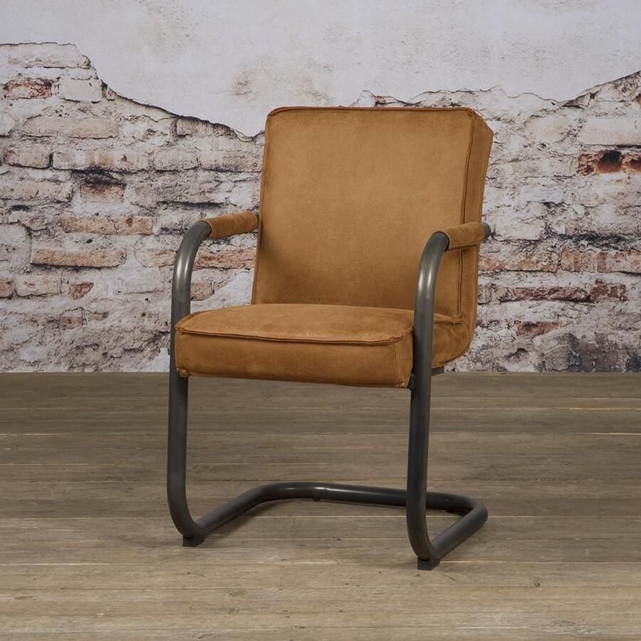 Tower Living Eetkamerstoel Volano Cognac Stof