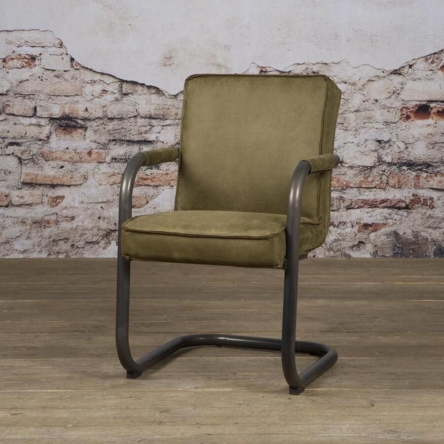 Tower Living Eetkamerstoel Volano Groen Stof