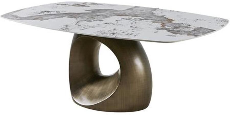 Tower Living eettafel Castello 200x120x75 cm beige keramiek