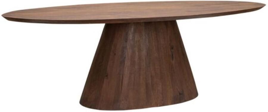 Tower Living Eettafel Premana ovaal mangohout 220x120 cm Bruin