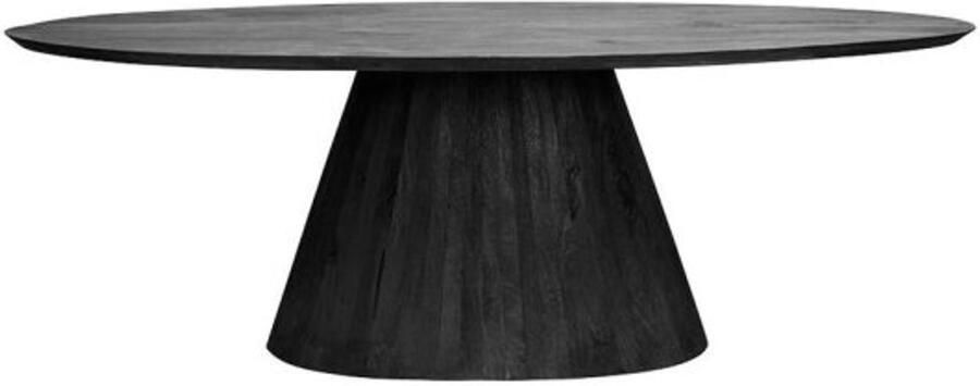 Tower Living Eettafel Premana ovaal mangohout 220x120 cm Zwart