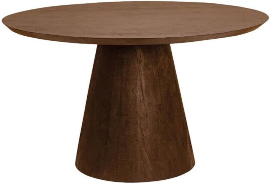 Tower Living Eettafel Premana rond Mangohout 150 cm Bruin