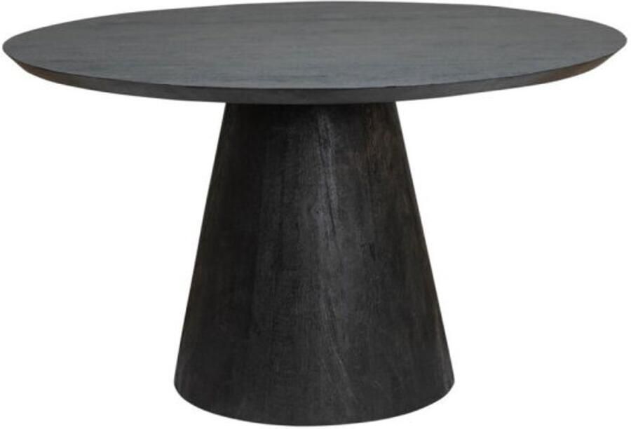 Tower Living Eettafel Premana rond Mangohout 150 cm Zwart
