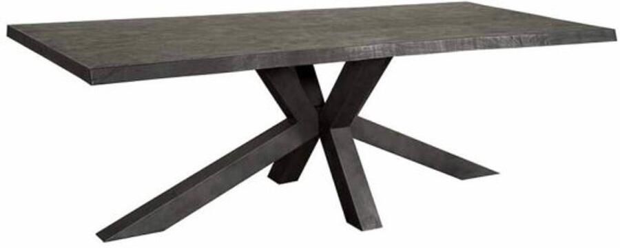 Tower Living Eettafel Sovana boomstamblad Acaciahout 180x90 cm Zwart