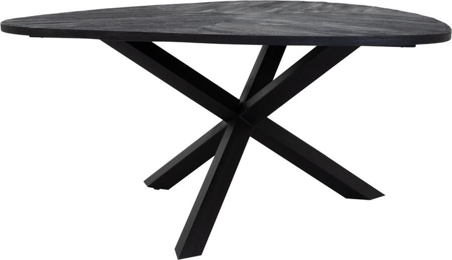 Tower Living eettafel Trivero 150x150x78 cm zwart mangohout