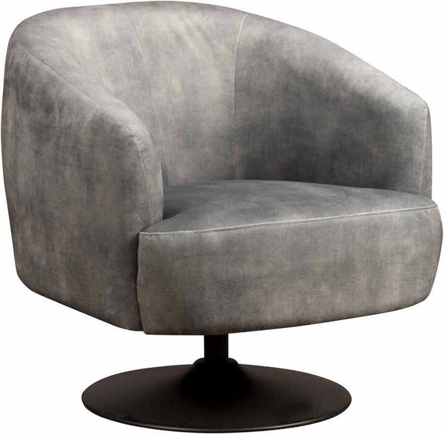 Tower Living fauteuil Barga draaibaar met arm grijs