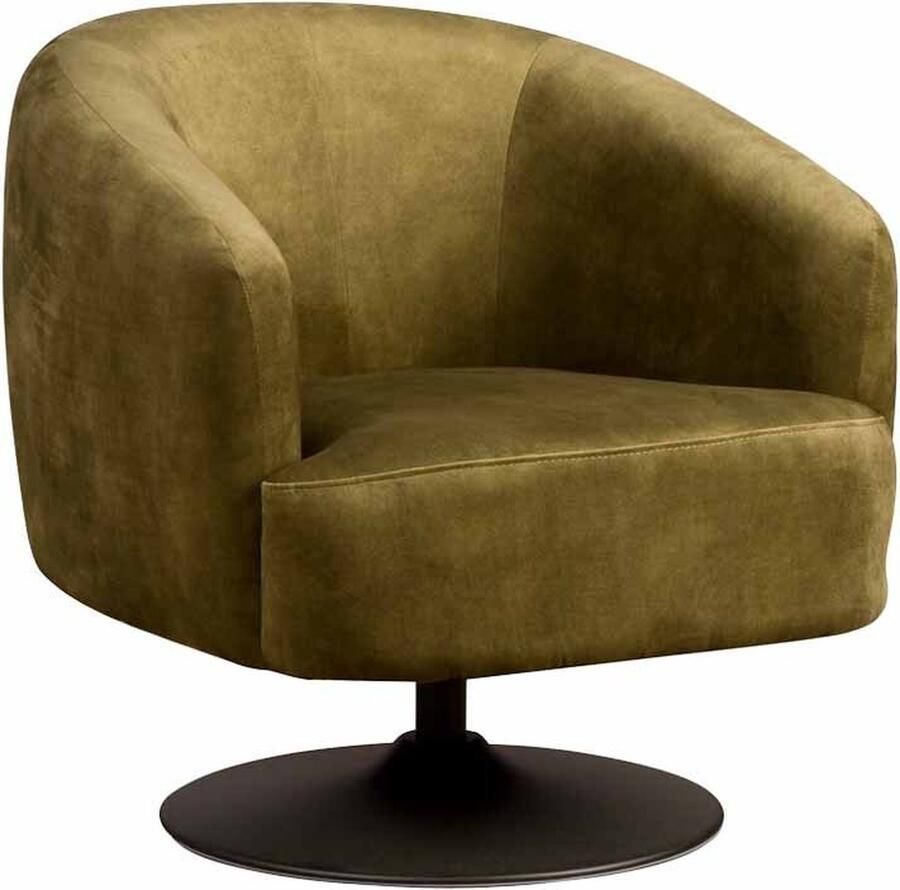 Tower Living fauteuil Barga draaibaar met arm groen