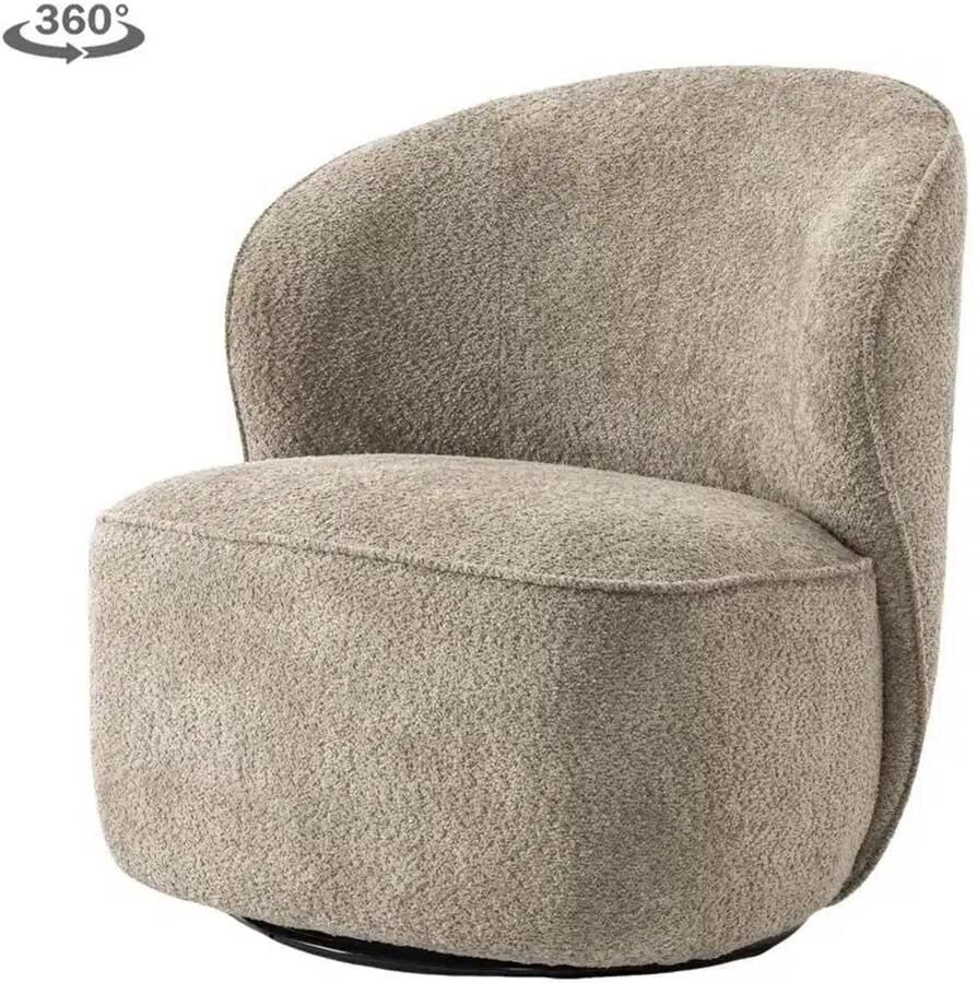 Tower Living fauteuil Belvi draaibaar beige