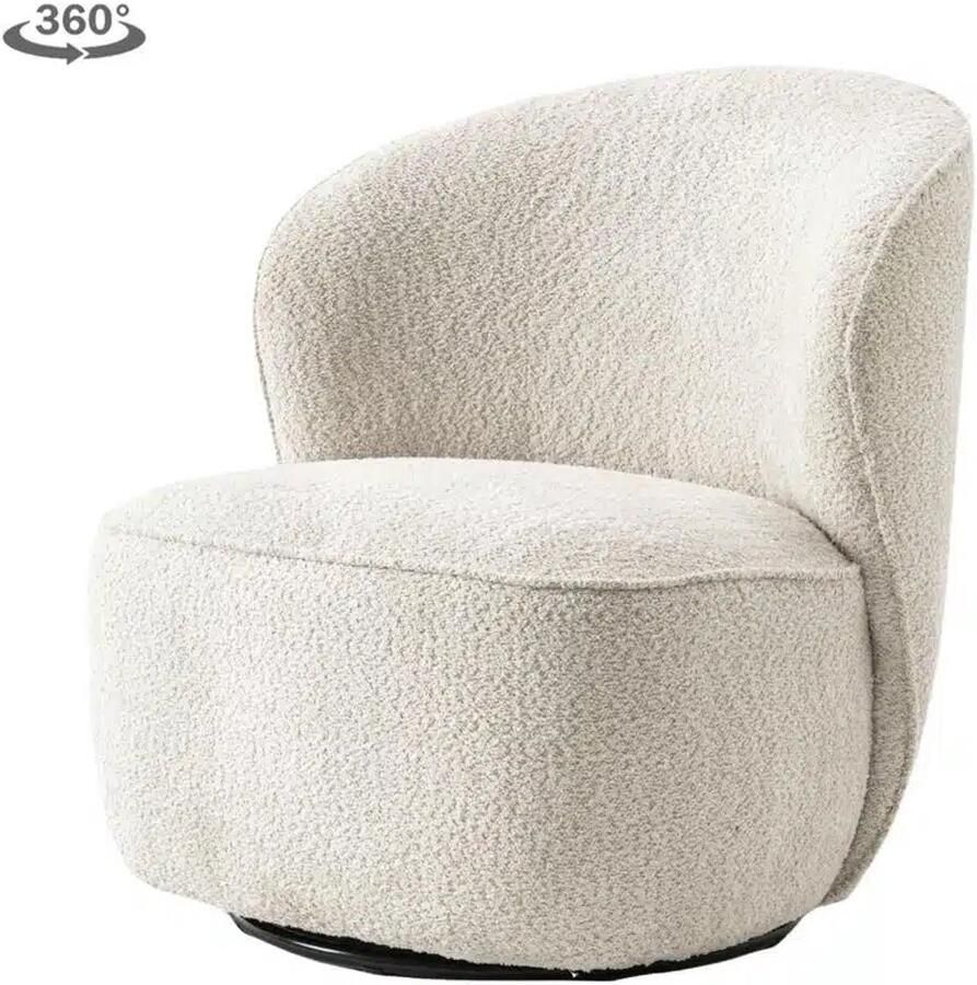 Tower Living fauteuil Belvi draaibaar creme