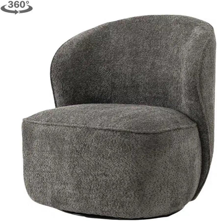 Tower Living fauteuil Belvi draaibaar donkergrijs