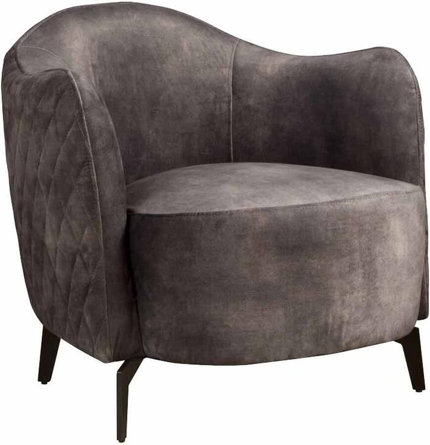 Tower Living fauteuil Bondo met arm donkergrijs