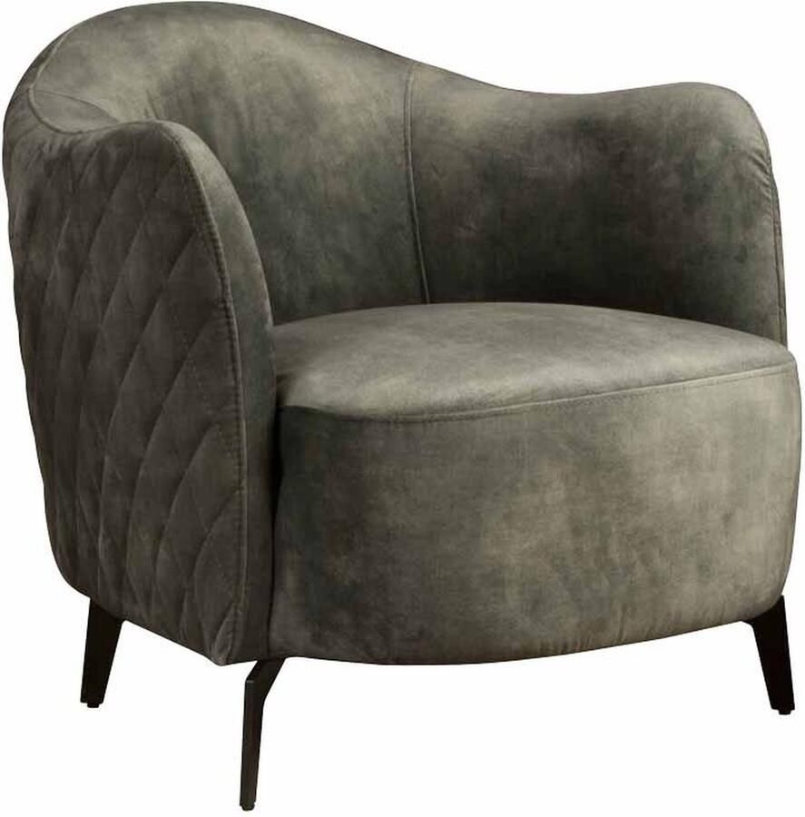 Tower Living fauteuil Bondo met arm donkergroen