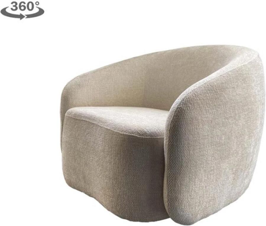 Tower Living fauteuil Castro draaibaar met arm creme