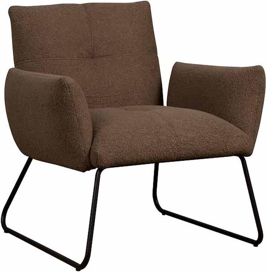 Tower Living fauteuil Dante met arm donkerbruin