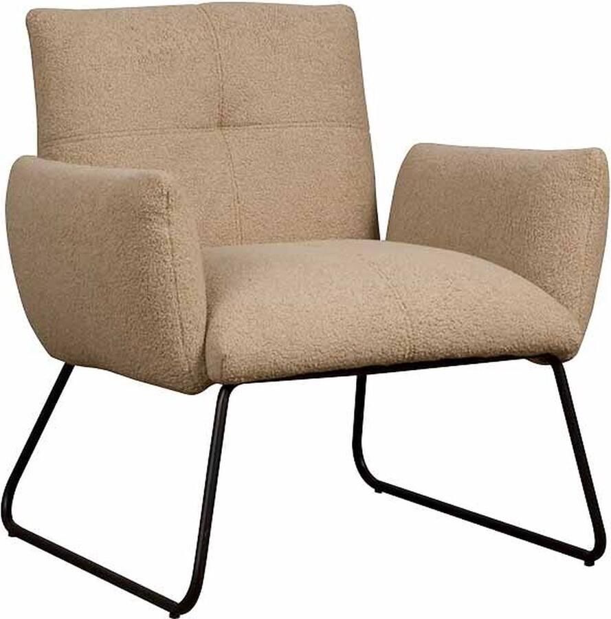 Tower Living fauteuil Dante met arm lichtbruin